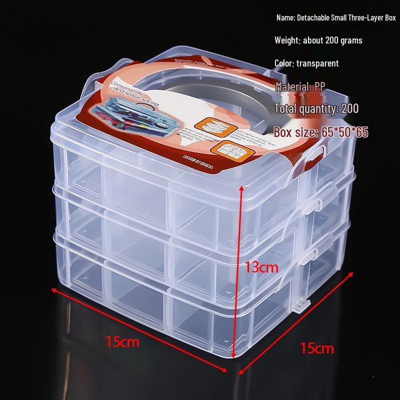 Transparent Storage Box for Electronics, Jewelry, Tools, Plastic Parts, and Fishing Tackle with Large Fixed Grids
