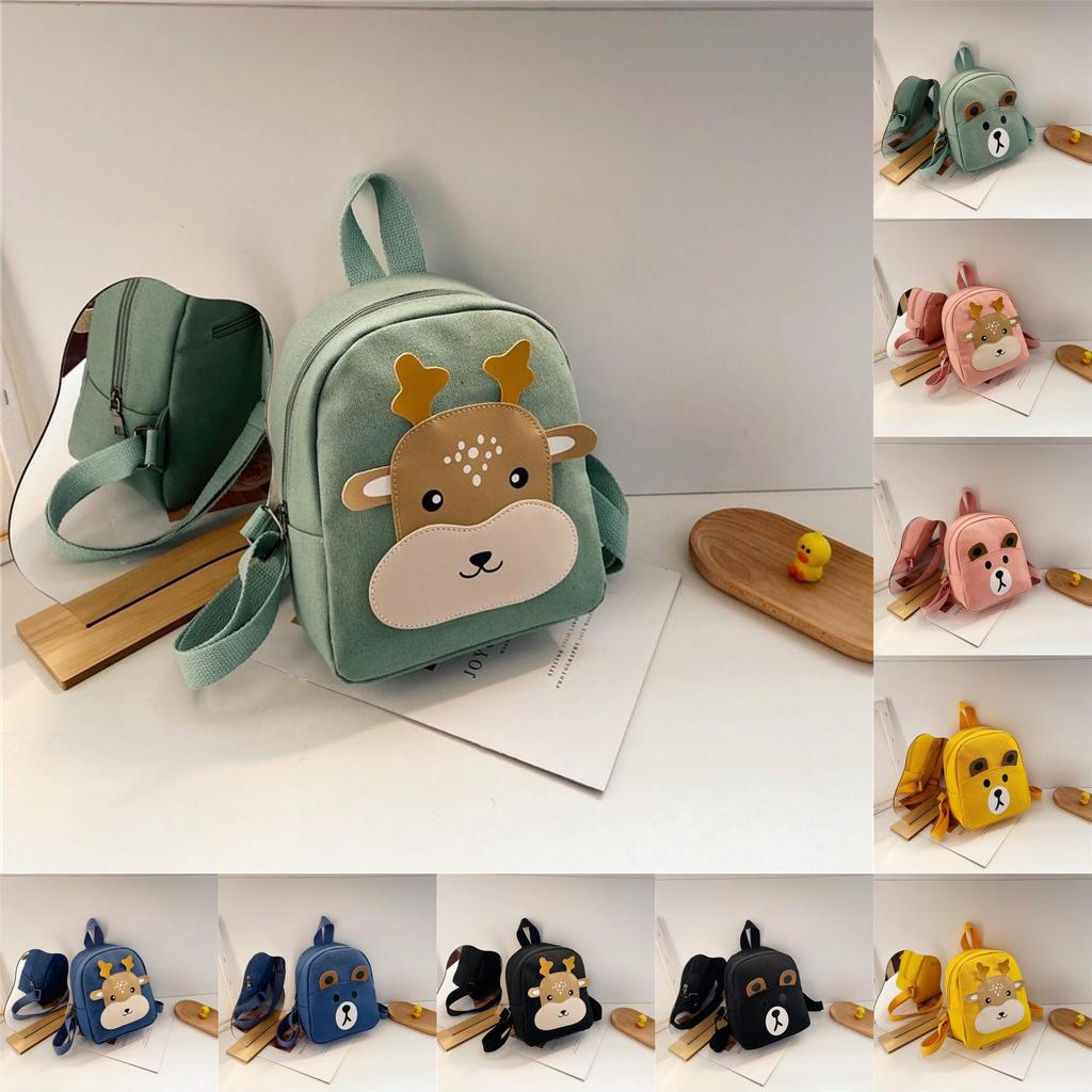 Childrens Cartoon Backpack With Breathable Canvas Material For Kindergarten Kids