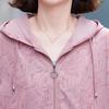 Women's Sun Protection Printed Hooded Jacket - Breathable, Loose-Fit for Middle-Aged and Elderly