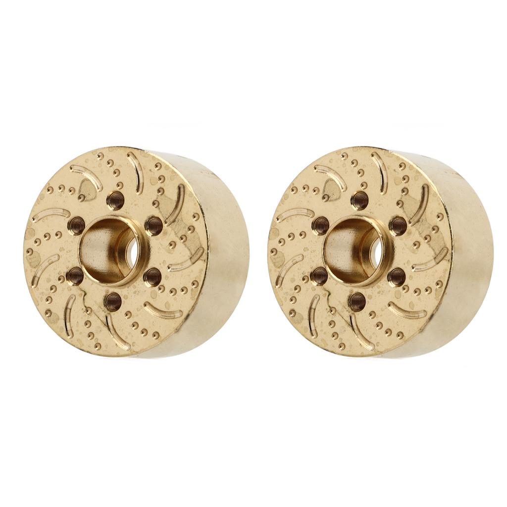 2Pcs Brass Wheel Weights 1.9 2.2in RC Crawler Car Hex Hub Adapter Model Upgrade Parts 18.5mm