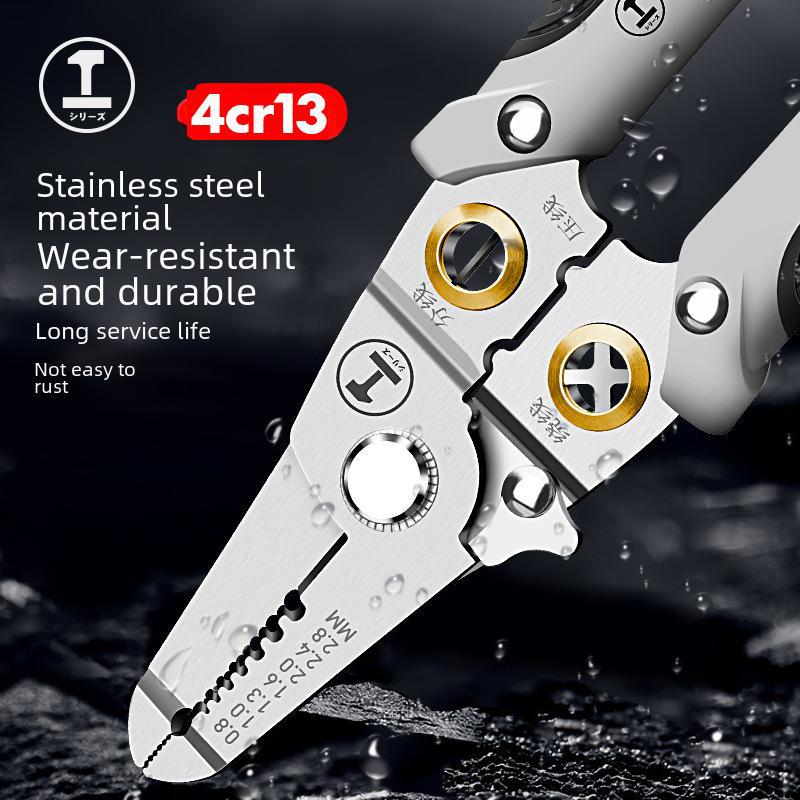 Green Forest Multi-Function Wire Stripping and Crimping Pliers – Industrial-Grade Electrician's Tool