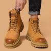 2024 Autumn/Winter High-Top Pigskin Martin Boots - Thick Sole Heightening Desert Style for Couples