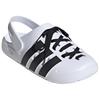 adidas Adilette Clog 2.0 White Black Laces Unisex Sneakers Cloud-White Core-Black Gold-Metallic JR4027
