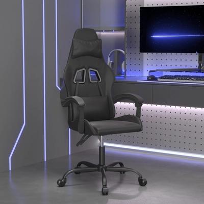 Vidaxl Gaming Chair, Black, Faux Leather