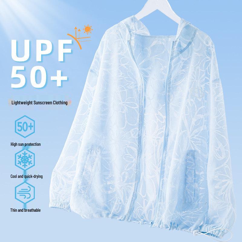 Moonkids Girls' Ice Silk Sun Protection Hooded Jacket