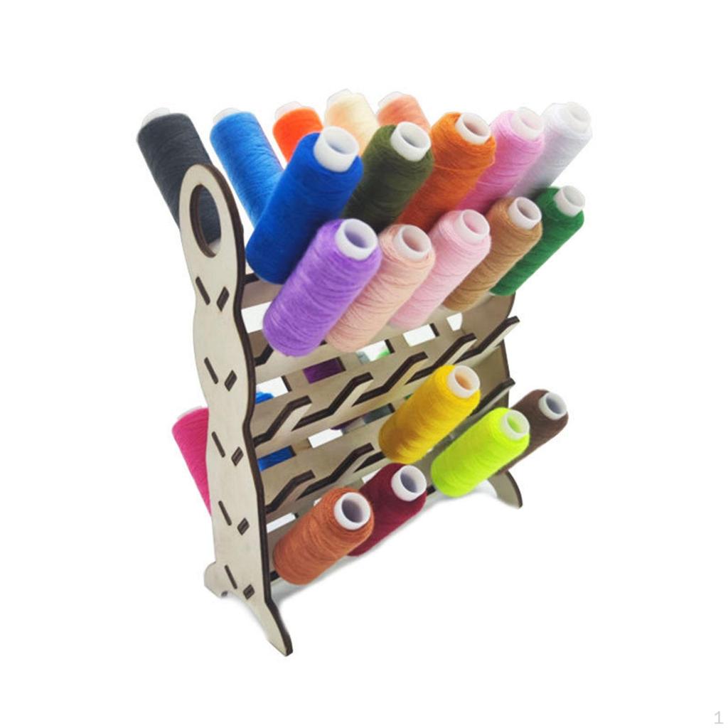 Wooden Thread Spool Rack Practical Portable Detachable Premium Versatile Durability Accessories