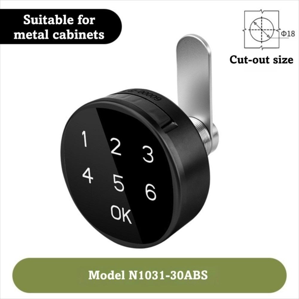6-Digit Code Password Cabinet Lock Battery Powered RFID IC Card Digital Password Lock Touch Keypad Keyless Design