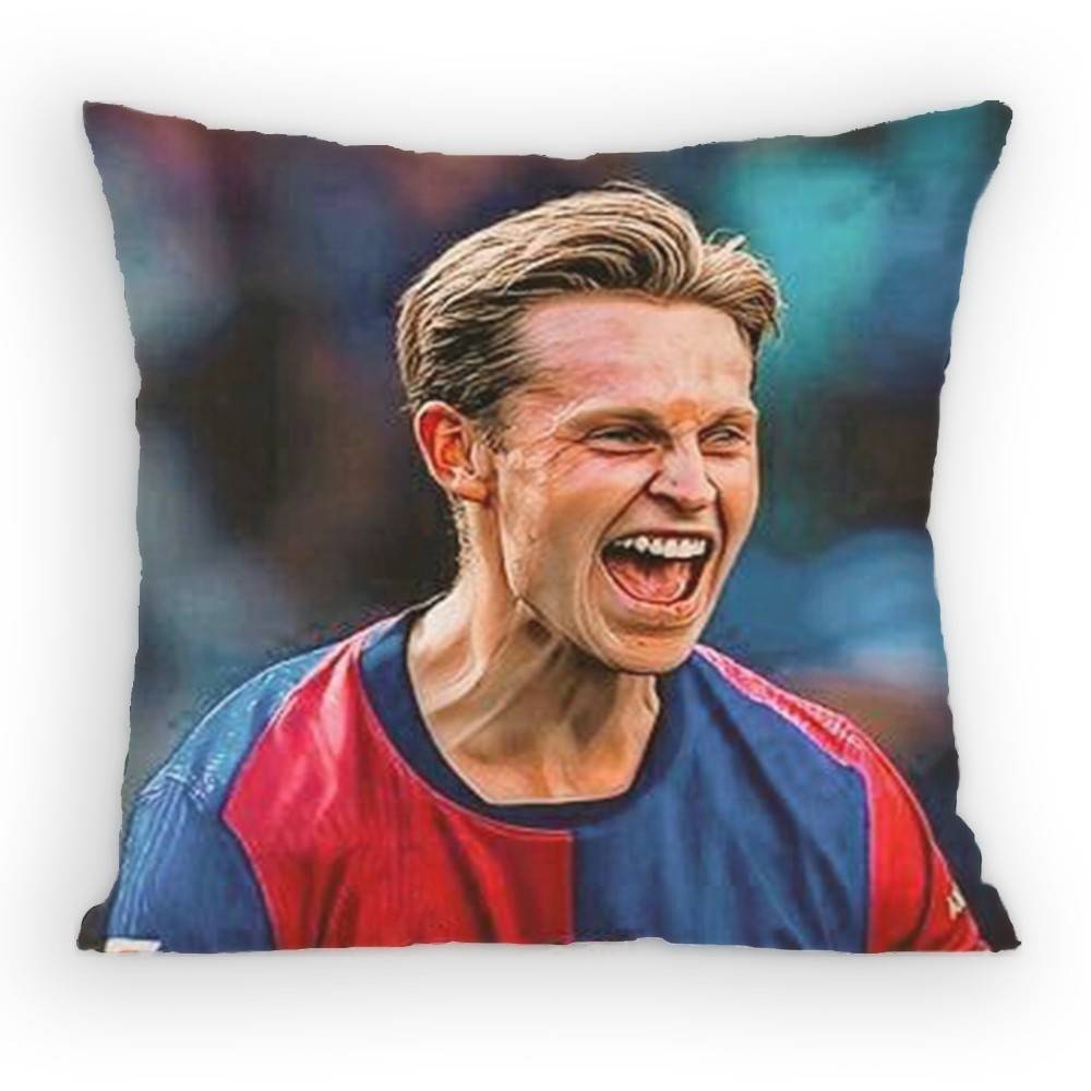 

Dutch Frenkie De Jong MidCourt Pillow Case Sofa Living Room Bedroom Headboard Backrest Cushion Square Cushion Nap Time 30x30 cm