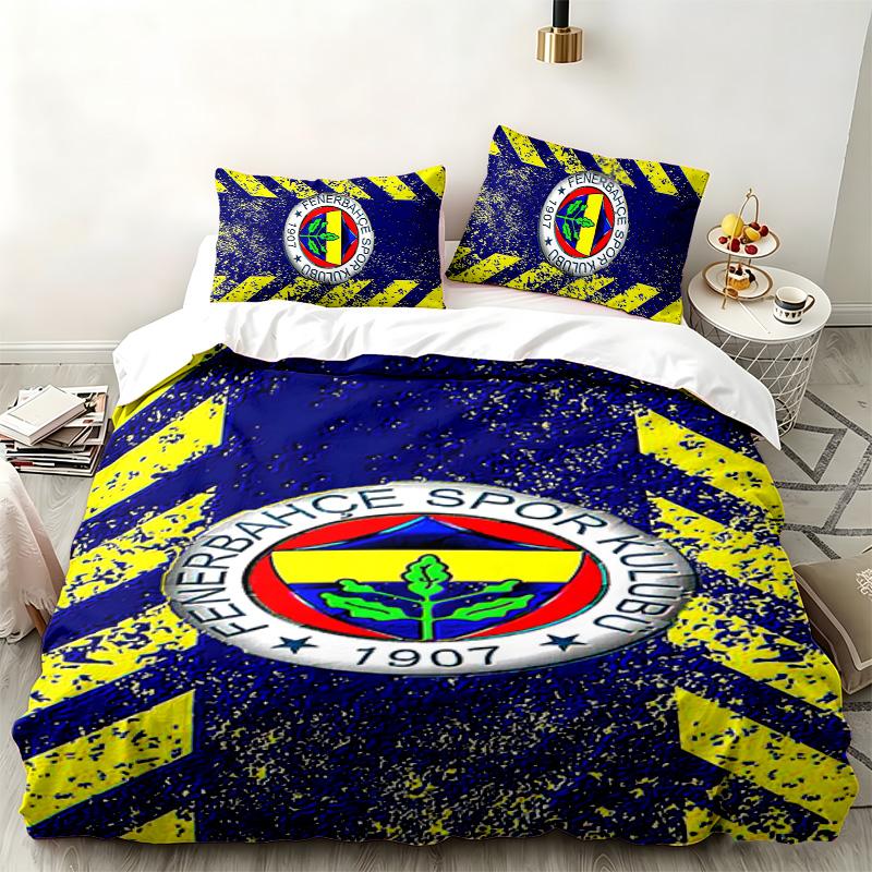 Fenerbahce 3pc set Perfect for bedroom use Comfortable bedding set includes a duvet cover and two pillowcases Ideal birthday or Christmas gift