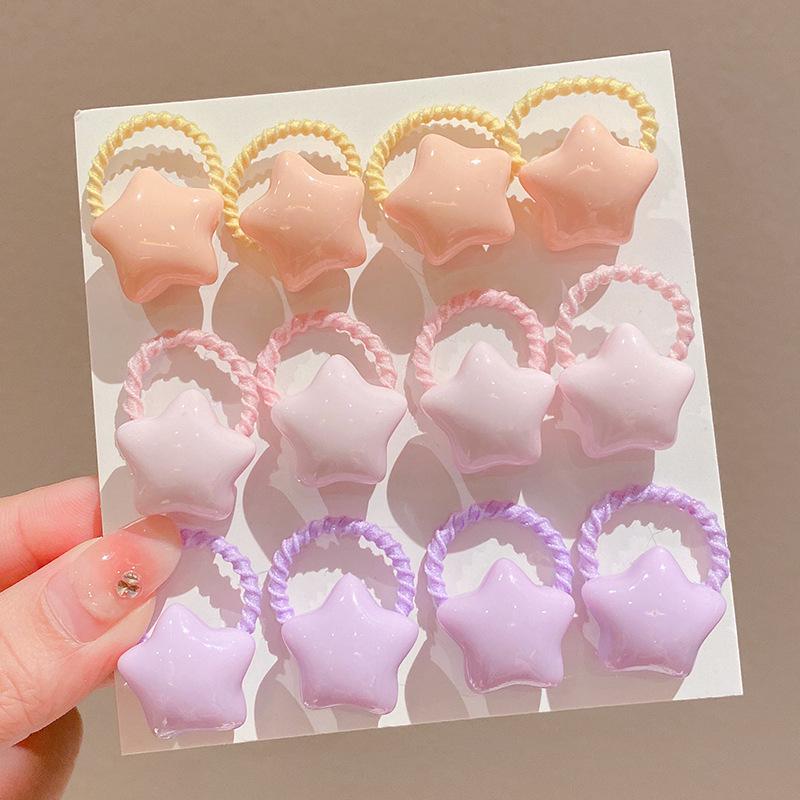 2024 Kid-Friendly Hair Accessories Set - Elastic Cartoon Hair Ties & Ropes for Girls, No-Pain Design