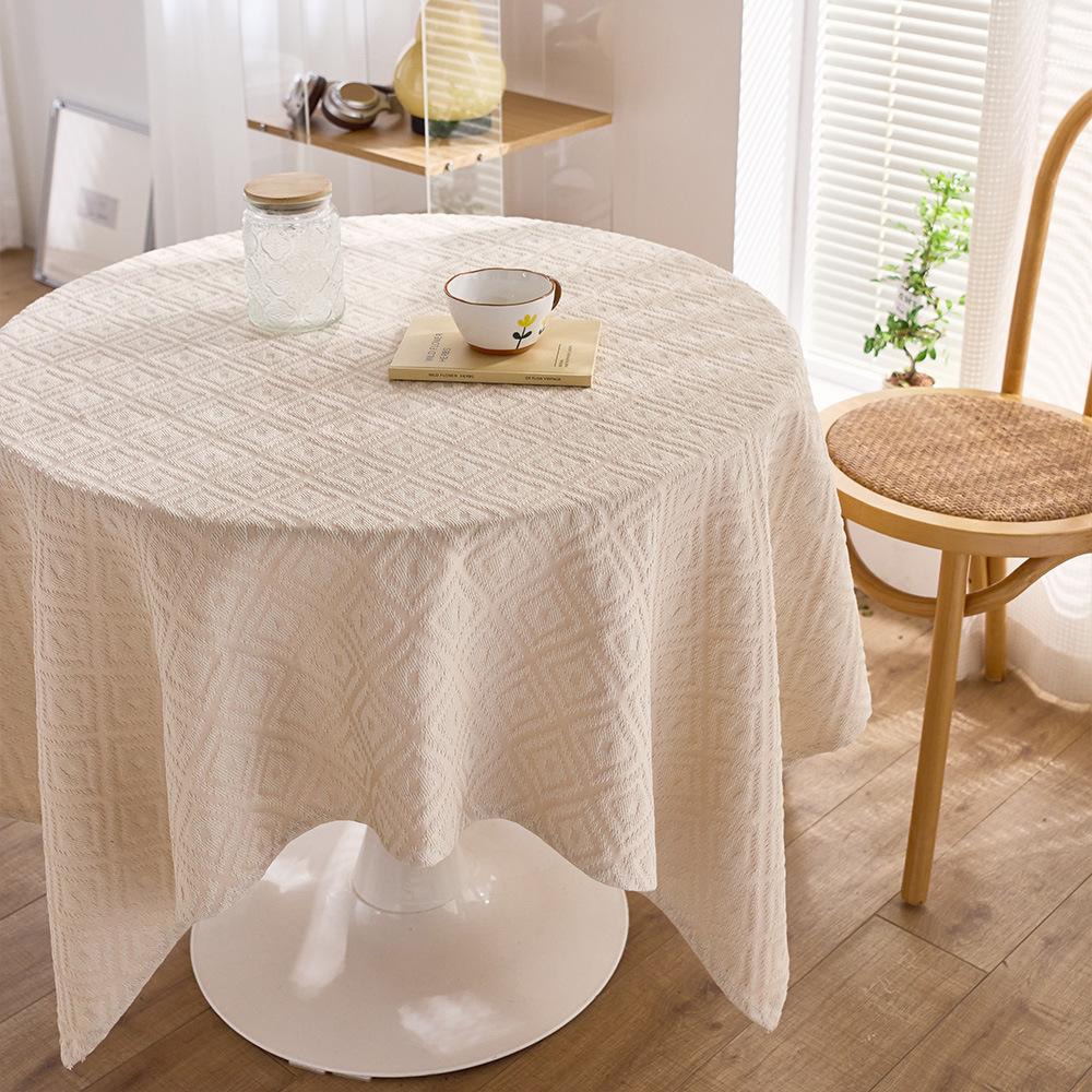 Light Luxury, High-End Simple Three-Dimensional Jacquard Dyed Woven Tablecloth, Atmosphere Dining Table, Coffee Table, Thick Tablecloth