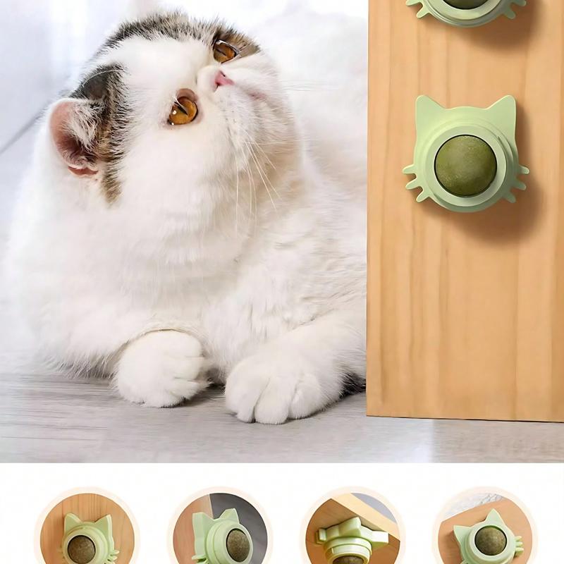 1pc Catnip Balls Funny Lickable Cat Snack Catnip Balls Kitten Playing Chewing Cleaning Teeth Toy for Small Medium Cats Pet Supplies