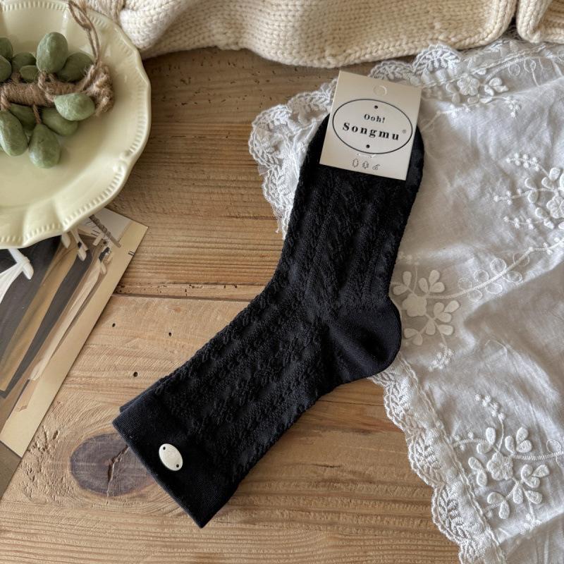 

Женская осенняя мода Новые винтажные свободные носки-гольфы 1 pair чёрный