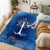 Custom Name Flame Courage Living Room Non-Slip Area Rug Soft Carpet for Bedroom Kids Playroom Sofa Office Home Decor Doormat
