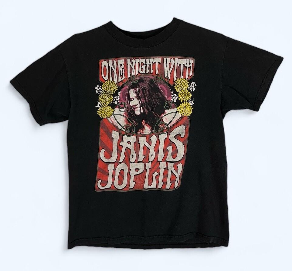 Vintage Janis Joplin ONE NIGHT WITH JANIS Tshirt S to 5XL NZ046  Unisex T-Shirt XXXL