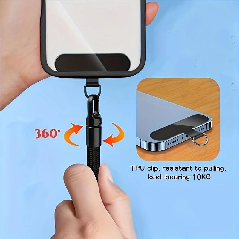 Multifunktionales 360° drehbares Handy-Lanyard mit Anti-Verhedderungs-Armband für Outdoor-Aktivitäten
