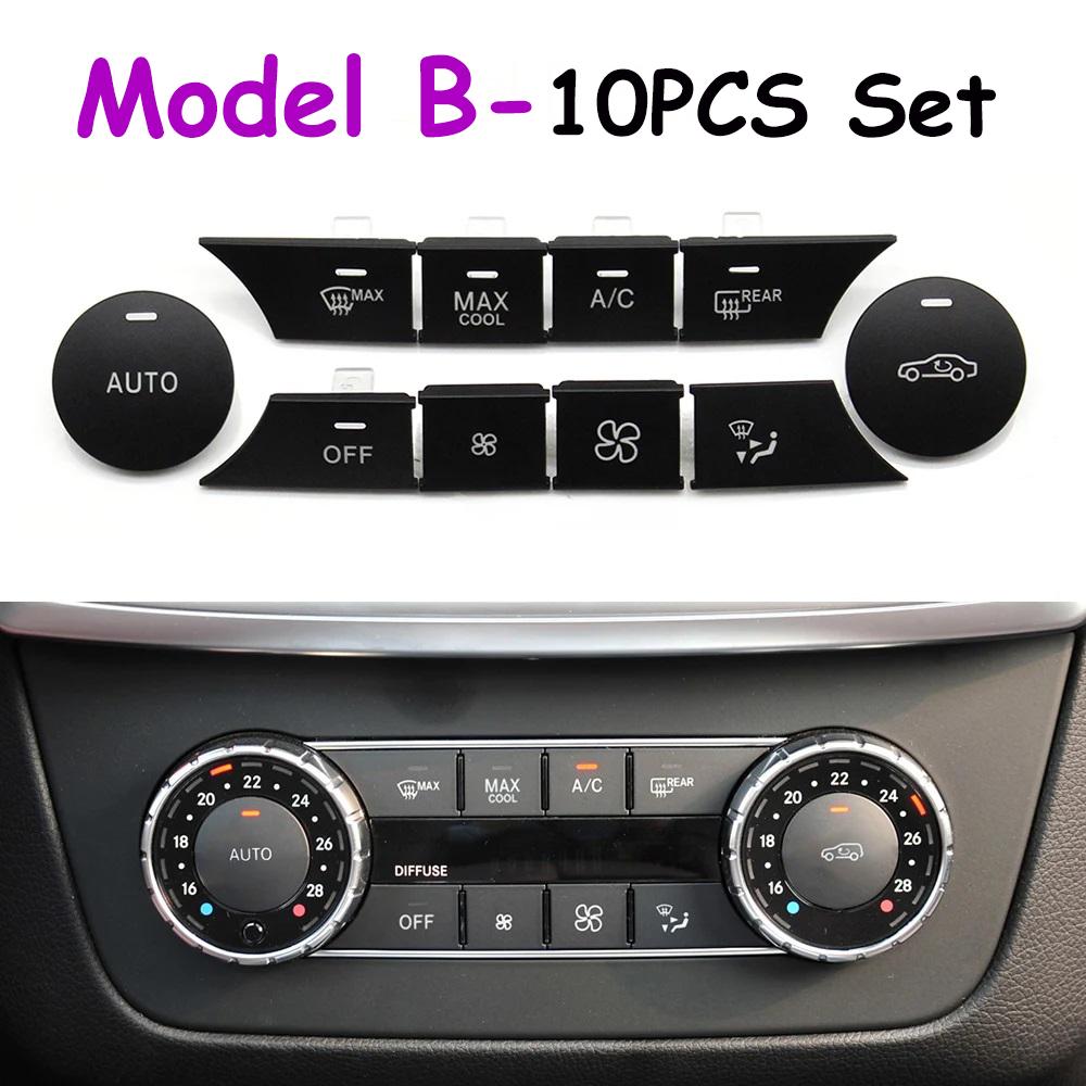 Bilinstrumentpanel Luftkonditionering AC Volym Värmare Temperatur Klimatkontroll Switch Knappar För Benz C GLK Klass C204 X204
