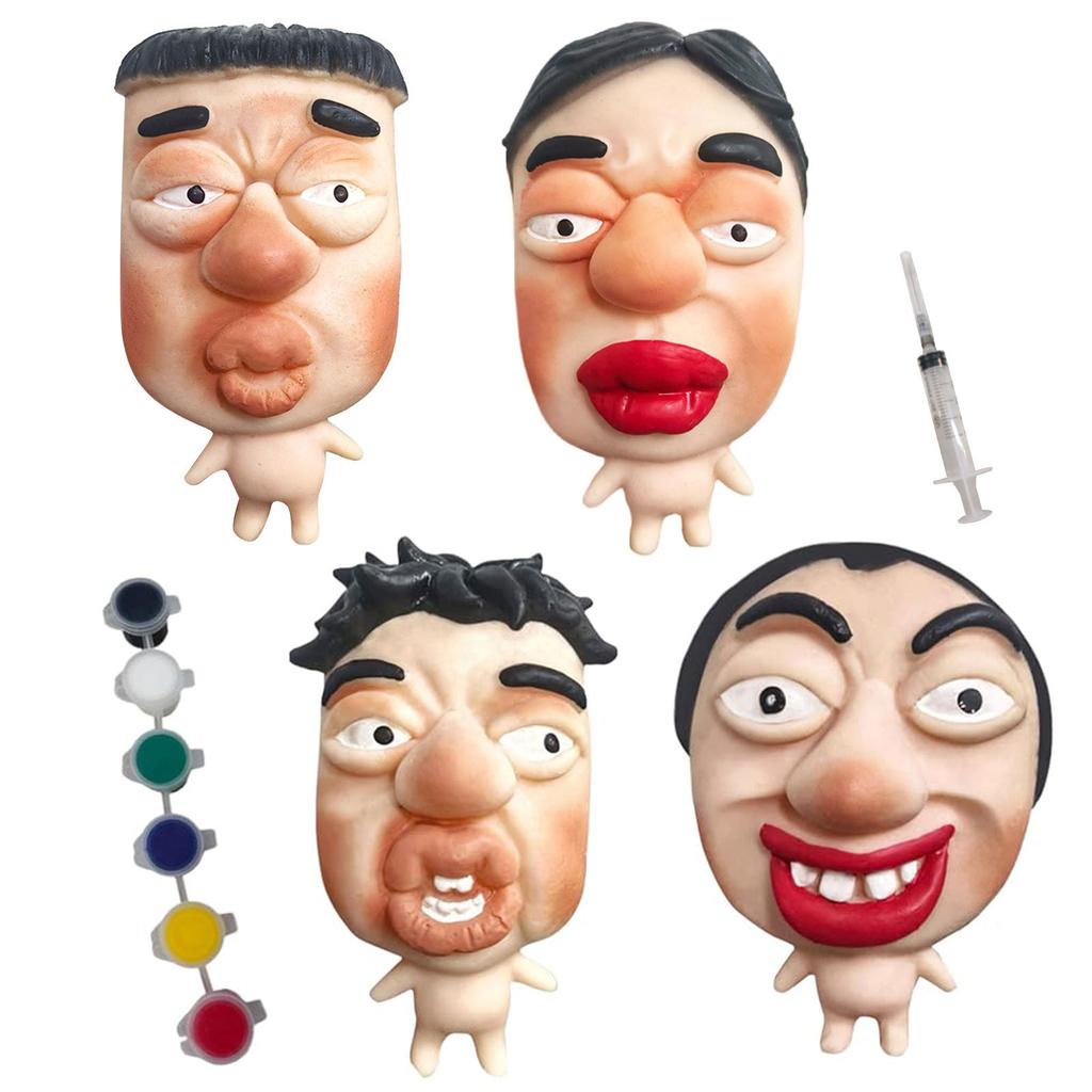 Refillable Pimple Toy Soft Cute Face Pimple Popping Fidget Toy for Teens Adults Students Travel Home Office Use