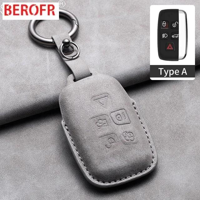 Leather Car Key Case Cover Shell Fob For Land Rover Range Rover Sport Discovery 3 4 Elander 2 Evoque For Jaguar XF XJ XE XJL XF