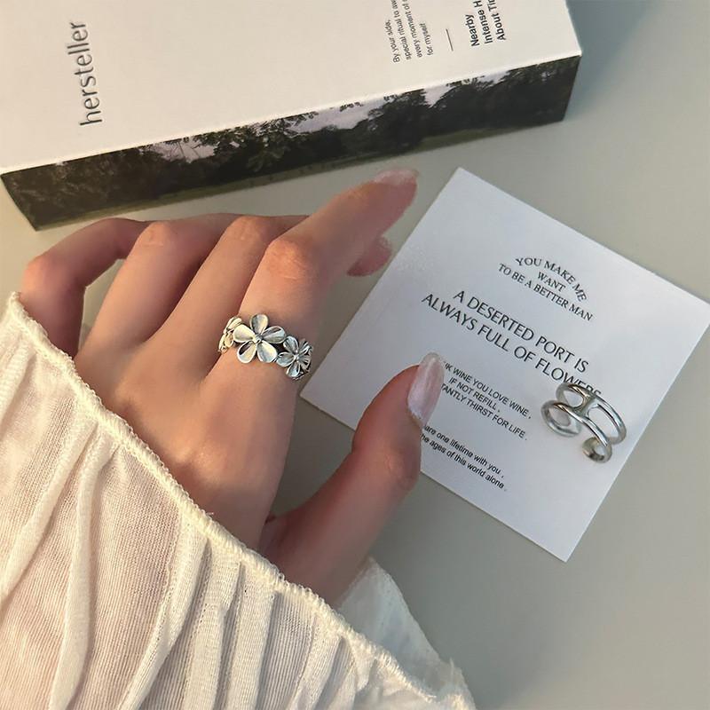 Trendy Copper Geometric Ring For Women With Adjustable Open Design For Elegant Fashion Style