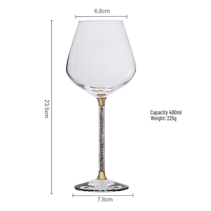 Elegant Gold Base Stemmed Drink Glass