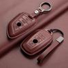 Leather Car Remote Key Case Cover Shell for BMW X1 X3 X5 X6 X7 1 3 5 6 7 Series G20 G30 G11 F15 F16 G01 G02 F48 Keyless Key Fob