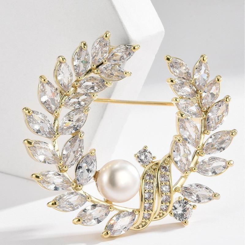 New Alloy Brooch High-end Niche Women's Peony High-end Pin Coat Suit High-end Versatile Brooch