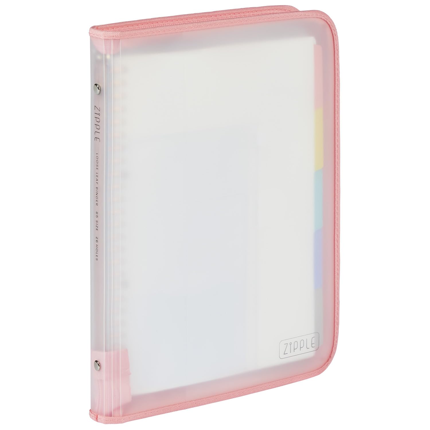 Maruman 26 Light Loose-Leaf Binder, Zipple, B5, holes, Pink, F619-38