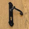 MALTA handle with escutcheon for 72mm insert, BLACK