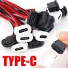 Type-C Female 2-Pin USB Connector Waterproof Female Socket Quick Charge Jack Type-C USB-C Charger Plug Accessories 2/4/6PCS