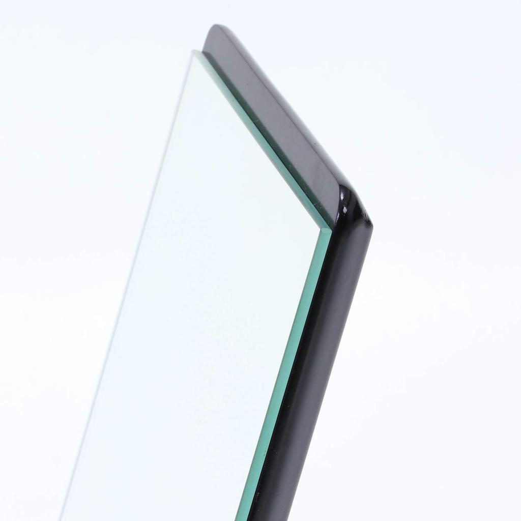 Fujiboeki Mirror Black Width 16 X Height 22cm Colored Mirror Tabletop Rosette 14427