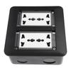 A Used Floor Outlet, 4000W 3 Prong X 4 Multifunctional Black   Concealed Floor Socket Double Door for Kitchen Living Room