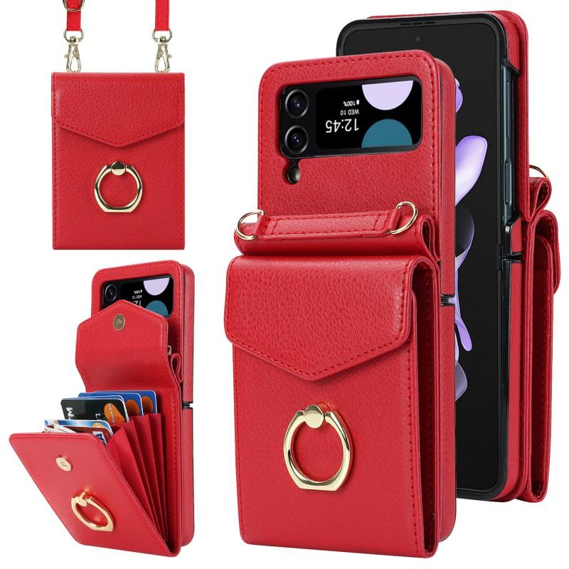 Foldable Phone Case Galaxy Z Flip 8 7 6 5 4 3 Moto Razr 40 50 60 Ultra OPPO Find N2 P50 Pocket Crossbody Strap