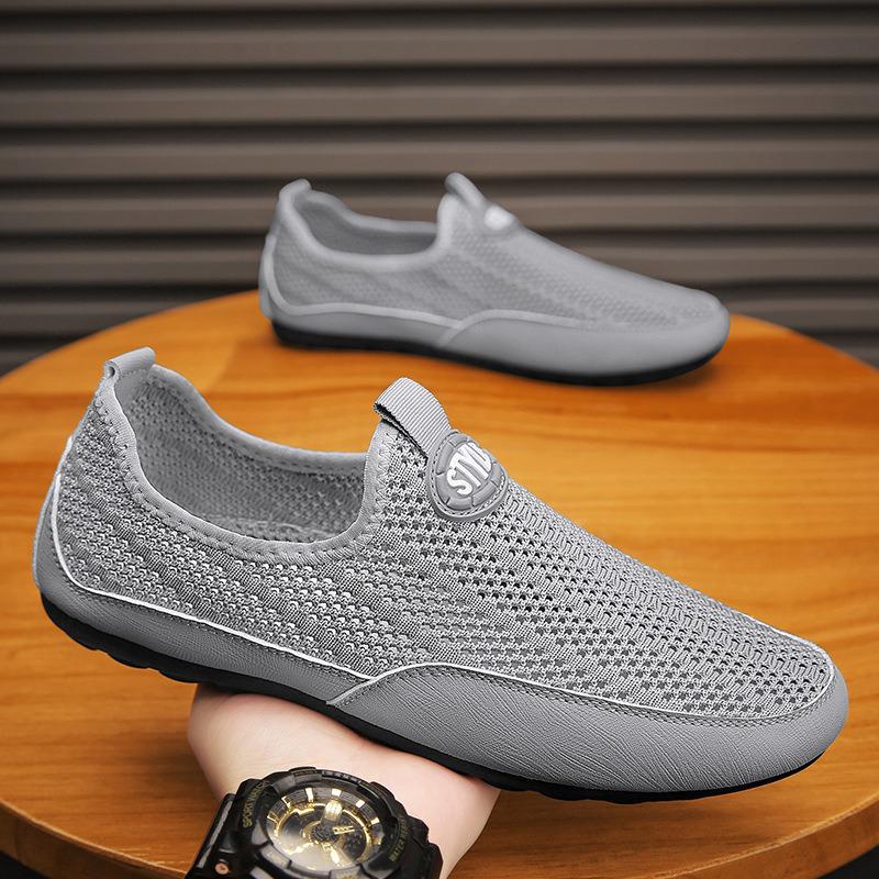 Men's Breathable Summer Mesh Driving Loafers - Slip-On Casual Sport Shoes