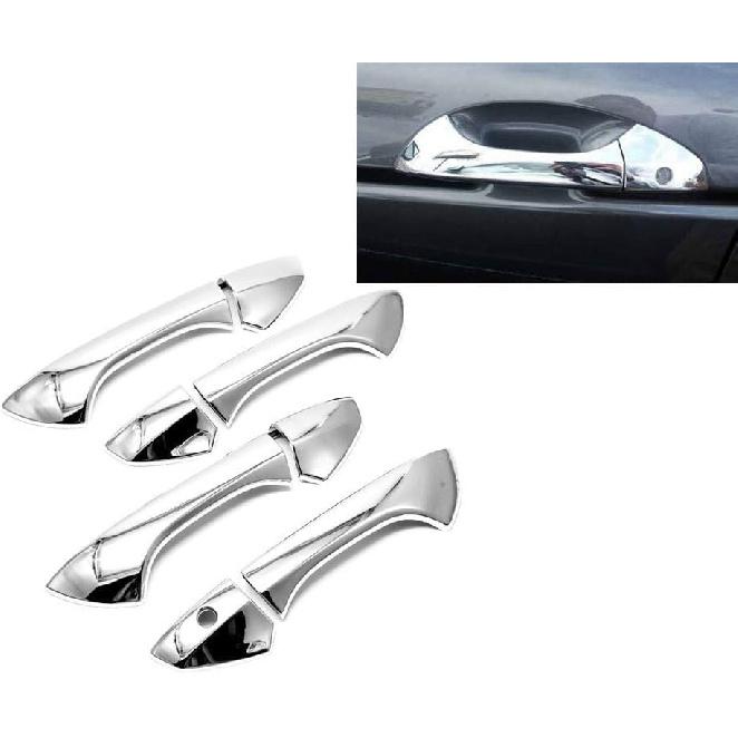 Compatible with(Just Overlay Stick on, NOT for SNAP in Replacement) 4 Chrome Door Handle Covers for 2008-09 10 11 2012 Honda Accord - Without