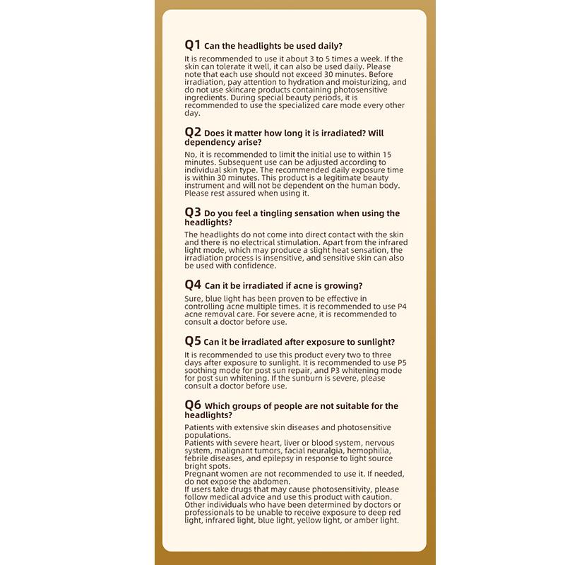 Portable Large Row of Lights Beauty Instrument Photo Skin Optical Spectrometer Facial Mask Equipment Skin Soothe Whitening Acne