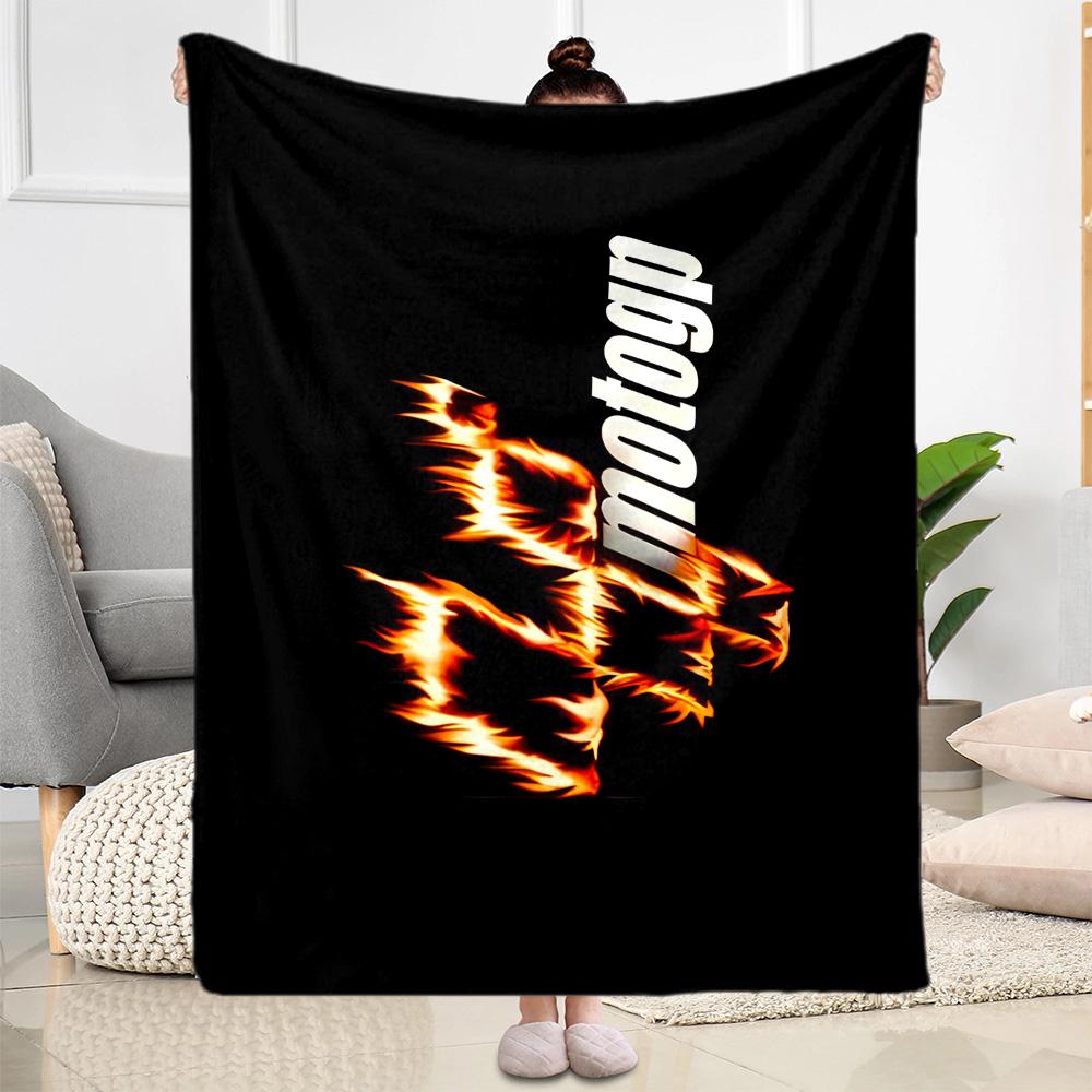 Motogp Flames Logo Blanket Soft Warm Cozy Great for Chair Couch Office Chair Four Seasons Multipurpose Warmthful Decor