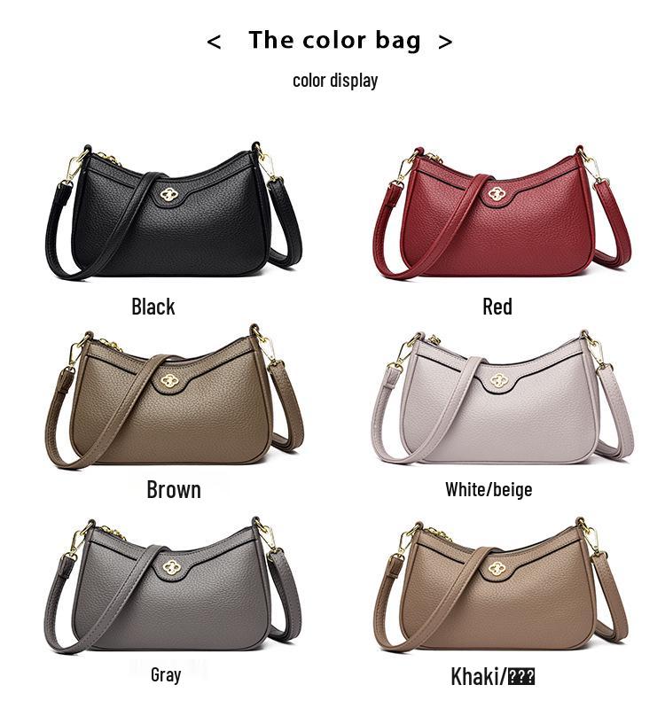 Women's Trendy Solid Color Shoulder Bag 2025 - Versatile Light Luxury Crossbody for Moms