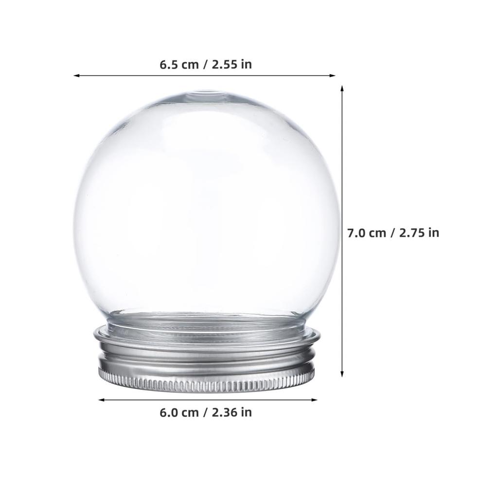 Sewacc Christmas Transparent Snow Globe DIY Set of Plastic Snow Globe Bottles Kit, 150ml, 10,