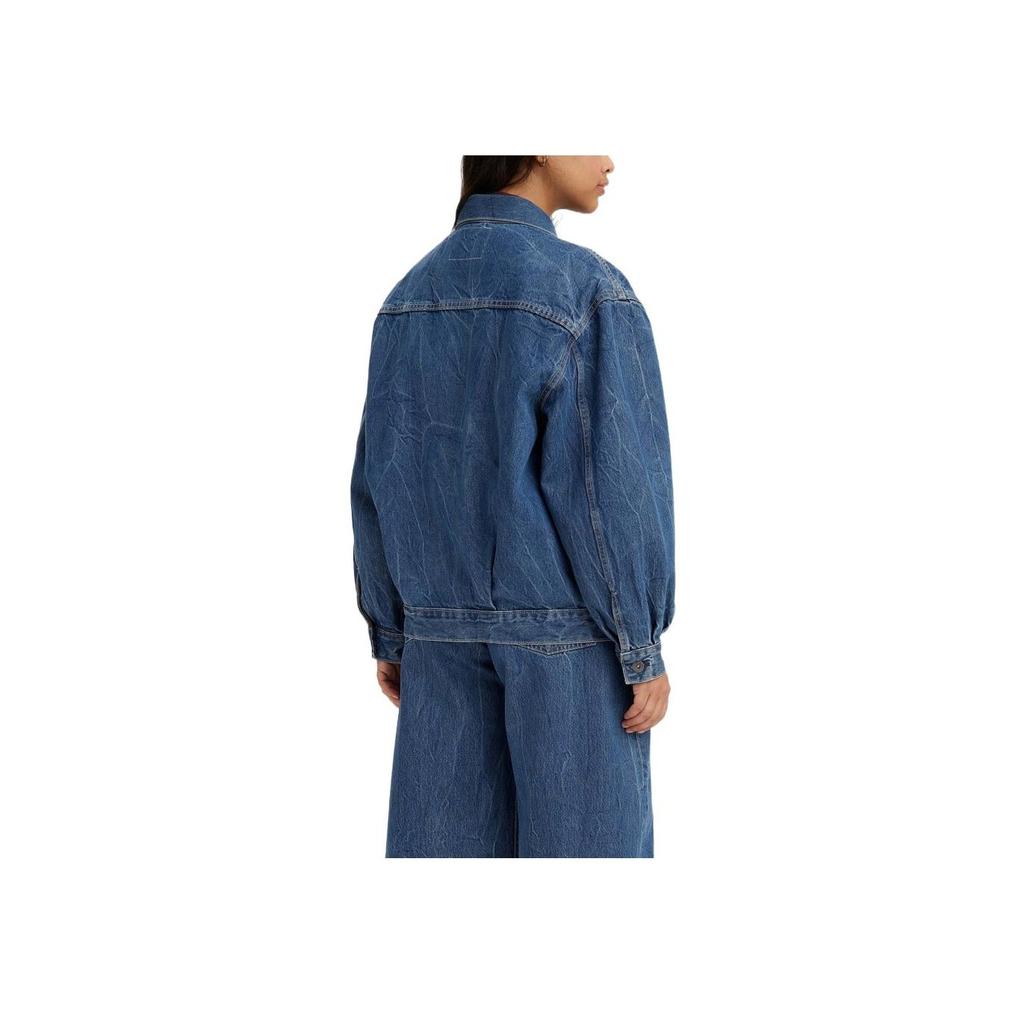 Levis Collar Pocket Long Sleeve Denim Jacket Women jackets Blue A2112-0004