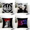 Band My CChemical RRomance Cushion Cover Eco Linen Pillow Case DoubleSided Print Breathable Durable Zipper Home Decor Gift