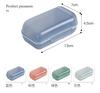 Portable Soap Box with Travel Cover, Plastic Sealed Multi Grid Soap Storage Box