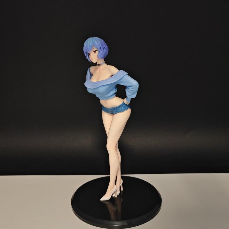 19.5cm Japanese Animation Girl Ayanami Rei POLYVINYL CHLORIDE Action Figure Plaything Gk Game Statue Fans Adult Collector-Worthy Miniature Figure