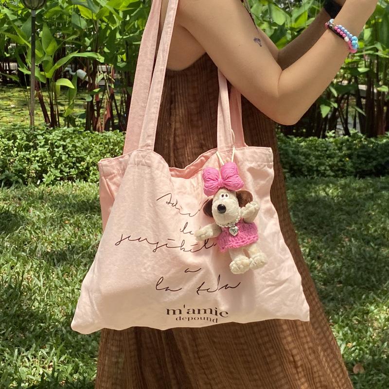Xiaohongshu Cute Bow Skirt Repair Dog Doll Bag Pendant, Necklace Pilot Puppy Pendant Keychain
