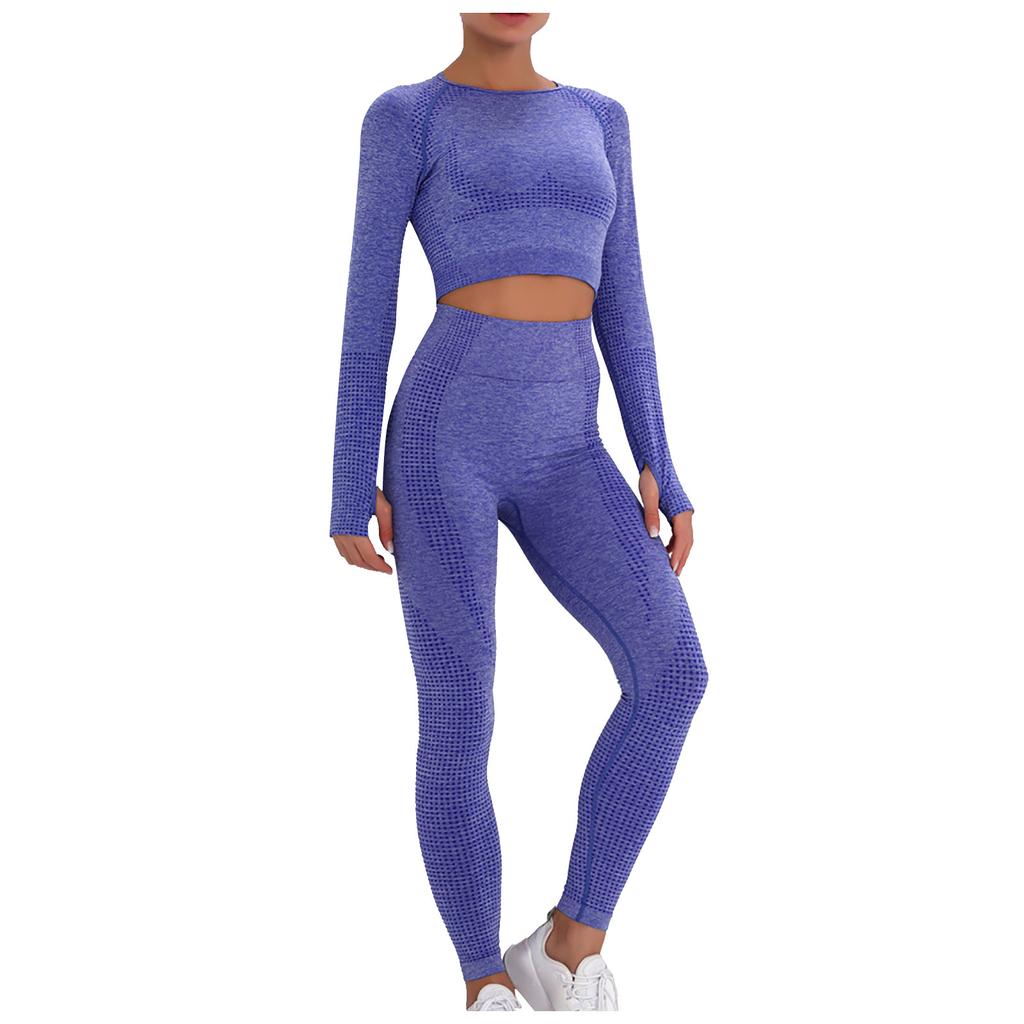 Farbiger, hüfthebender Sport-Fitness-Lauf-Yoga-Anzug für Damen mit hoher Taille