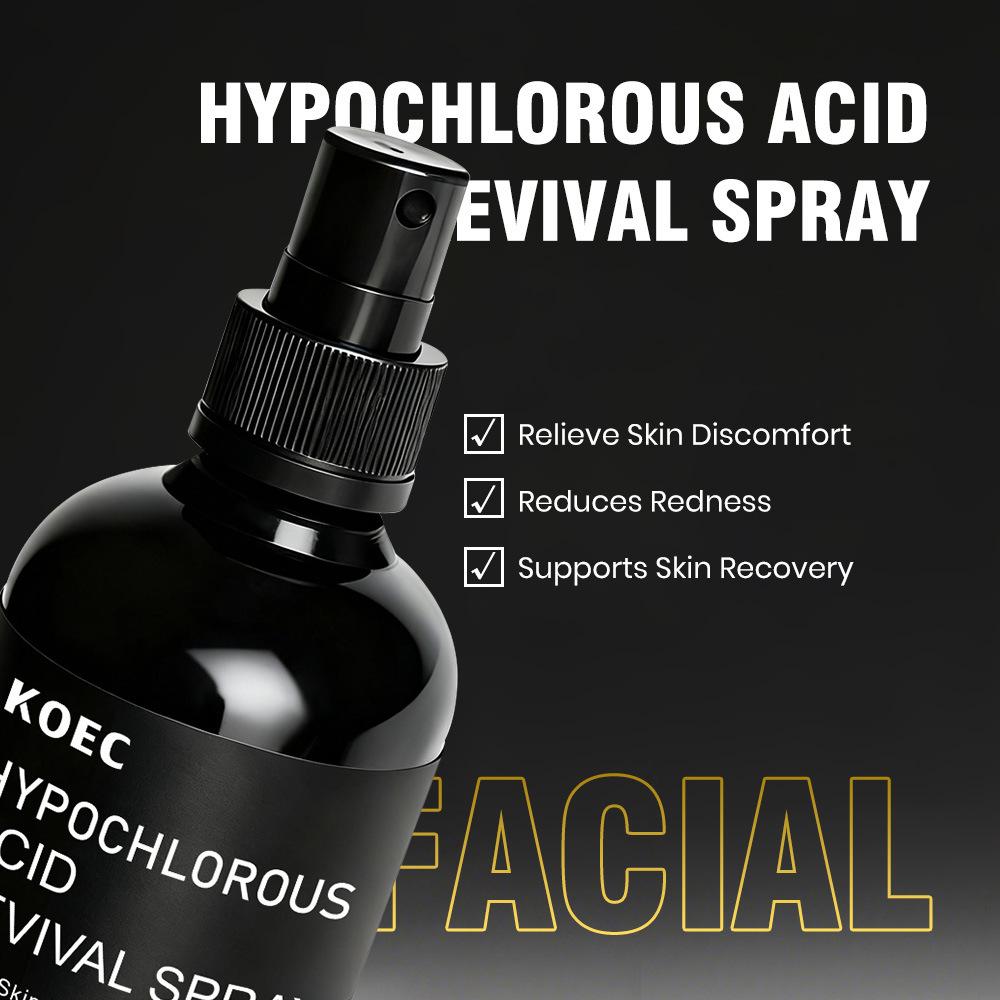 KOEC Hypochlorige Säure Gesicht Beruhigendes Feuchtigkeitsspray 100g - Hauterneuerungs-Spray, Linderung für empfindliche Haut, Anti-Aging-Nebel, Erfrischendes Gesichtswasser