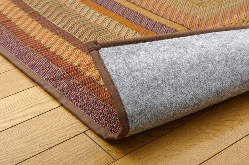 IKEHIKO Igusa Rug, Made In Japan, Triple-Weave, DX Gradient, Brown, Approx. 191 X 191 Cm, with Backing #1709170