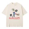 Kiss All The Time Disco Occasionally Album Funny Graphic Tshirt Men Women Hip Hop Fashion Oversized T Shirt Cartoon Y2k Clothes