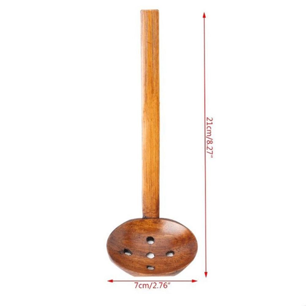 Cooking Long Handle Hot Pot Kitchen Utensil Tool Soup Spoon Wooden Spoon Colander Ramen Spoon