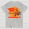 Red Five Standing Dy Unisex 100% Cotton Summer Casual Cool Loose T-Shirt